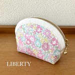 プチギフトにも最適🌸 リバティ ミシェル シェルポーチ LIBERTY Michelle カード入れ 花柄 ポーチ かわいい 小物入れ ミニポーチ 小銭入れ 財布 ポーチミニ 