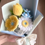 【花屋のモールフラワー】イエロー×ブルーブーケ💐