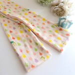 8重ガーゼマフラーフェイスタオル*かえるとしずく*カエル*ふんわりカラー*限定色*ピンク系*汗拭き*お布団ガーゼ