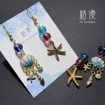 宇宙・海辺の耳飾り/ピアス/ノンホールピアス