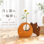 〈特集掲載〉月と猫の一輪挿し。頑張る猫。