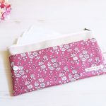 マスクも入るBOXティッシュポーチ*リバティCapelピンク
