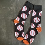ベースボール柄メンズ靴下❤️スケーターソックス グラフィックアート ポップアート 野球 baseballギフトプレゼント