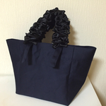 ネイビー.グレープハンドルバッグ