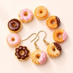 人気✨【10種】から選べる ドーナツ 🍩【Мサイズ】（ ピアス/イヤリング/金具無し/チャーム/キーホルダー ）ミニチュア スイーツ 食べ物モチーフ
