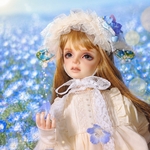 新作『Nemophila Bleu 〜蒼にほどける子羊の白昼夢〜』40cm〜60cmドール対応サイズ　子羊ヘッドドレス【単品】ドールモデル頭囲サイズ約22.8cm