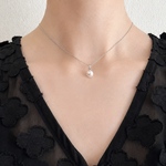 【期間限定】【7.5mmあこや真珠】一粒パールネックレス｜本真珠ネックレス｜サージカルステンレス シルバー｜冠婚葬祭・結婚式・卒業式・入学式・普段使い