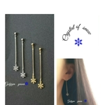 Crystal of snow❄イヤリング&ピアス                                                           ゴールド/シルバー