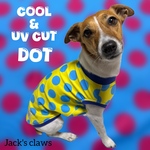 \2 colors/ Cool & UV cut DOT…ドット/UVカット/接触冷感/ひんやり/全犬種対応/全サイズ対応