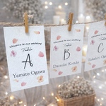 エスコートカード  席札 桜 さくら 春 ナチュラル 和風 結婚式 可愛い ピンク 花 花柄 ウェディング 席次表
