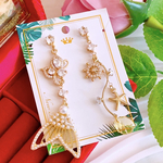 新作❣️ 一点限定❣️ 月明かりのマーメイド asymmetry 夏🏖☀️🐬🫧‪ お洒落 ジルコニア✨ ピアス イヤリング レディース アクセサリー✨