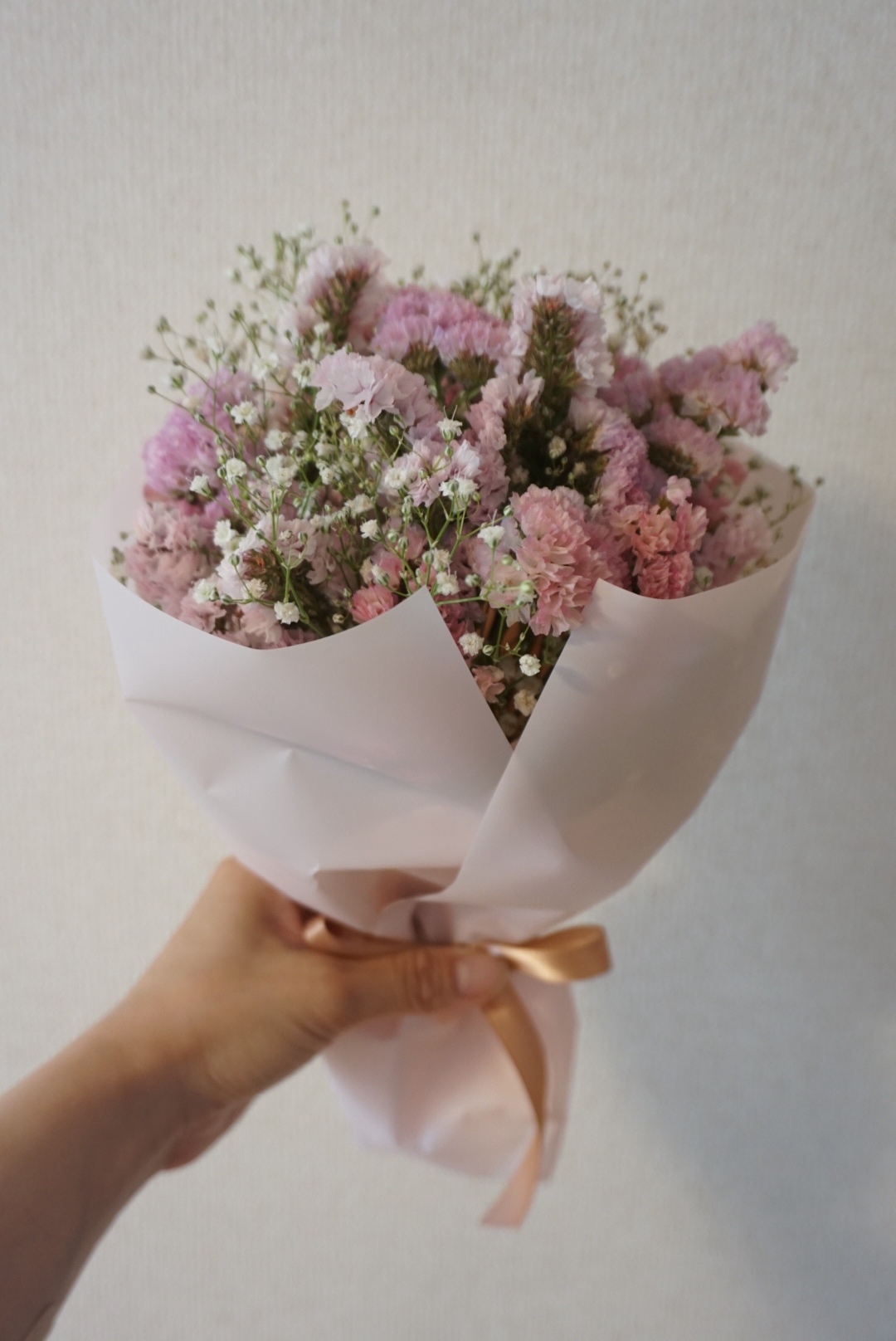 訳あり】スターチスとかすみ草のドライフラワーミニブーケ♡小ぶり
