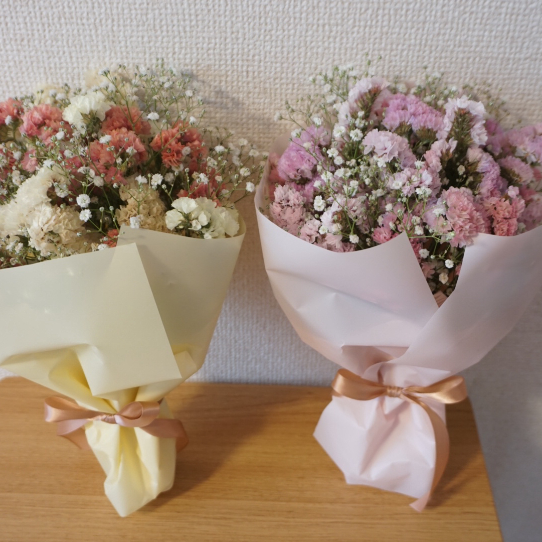 訳あり】スターチスとかすみ草のドライフラワーミニブーケ♡小ぶり