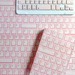 【デザインペーパー】キーボード柄 A4 6枚入り