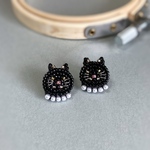 猫　黒猫  ピアス  刺繍ピアス  