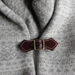 本革のストールクリップ　スカーフ、マフラーにも