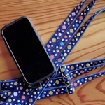 長さ調整可能！こぎん刺しスマホショルダードット【スマホ☺︎刺繍】水玉☺︎カメラストラップ☺︎スマホストラップ