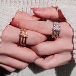 Tresia Ring・トリニティ編み込みリング・ボリュームリング　/送料無料