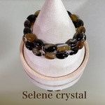 縞瑪瑙　２連ブレスレット　ストライプアゲート　天然石ブレスレット　Selene crystal