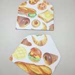 パンだらけ　横長ぽち袋（白）５枚セット☆パンがいっぱい！