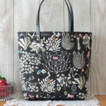 Sale! リバティ『yoshie』カーキ ＋デニム L バッグ