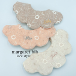 margaret lace bib⋆⸜ ⚘ ⸝⋆オーダーメイド名入れ スタイ 名前入りスタイ