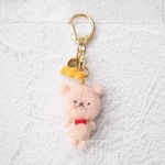 連れてって！羊毛フェルトキーホルダー（くまたん：黄色のキャンディ）No.2