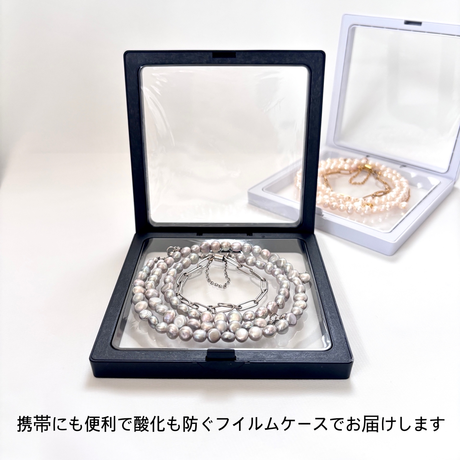 簡単着脱♪艶々ベビーパールネックレス 高品質 淡水パールネックレス 