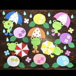 壁面飾り【あめふり・かえる】6月・梅雨