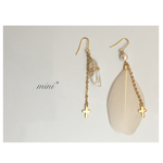 【新作】フェザーのアシンメトリーピアス＊