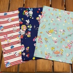 ３枚セット　入園入学準備　ハニーチューン　ランチマット　ランチョンマット　ナフキン　ランチクロス　お名前テープ　　女の子　40×30　小学校
