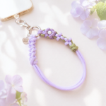 初夏の彩　みずみずしい紫陽花カラーのハンドストラップ