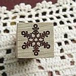 【SALE】響工房オリジナルミニスタンプ*１．４ｃｍ角*雪の結晶