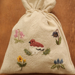【morvaryd28様専用】高山植物刺繍巾着
