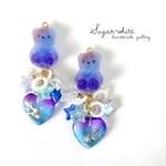 sugar candy bear ✵ シュガーキャンディのくまと弾ける星たち  《 宇宙 》     ピアス / イヤリング 