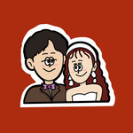 似顔絵　イラスト　婚姻届　プチギフト　カートゥーン風　アニメ風