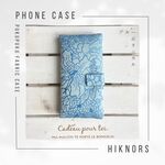 選べる仕様☆ブルーボタニカル☆手帳型スマホケース