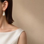 バロックパール　ロングチェーン　ピアス　イヤリング