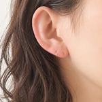 人気No.1！【14kgf 】極小6㎜　 シンプルフープキャッチレスピアス/小さなピアスをお探しの方に