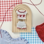《受注作成》マリンでラブリーなセットアップ♡/オビツ11/ドール服/手編み/ドールニット/ミニチュア