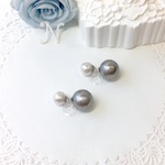 4e*ノンホール樹脂ピアス《duo-gris》
