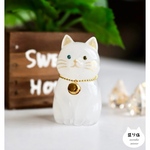 【新作】インテリア　盛り塩　ゴールド　猫　1個　オッドアイ　邪気祓い 商売繁殖　金縁 鈴