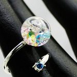 新作Bijou glass Ball Silver Ring