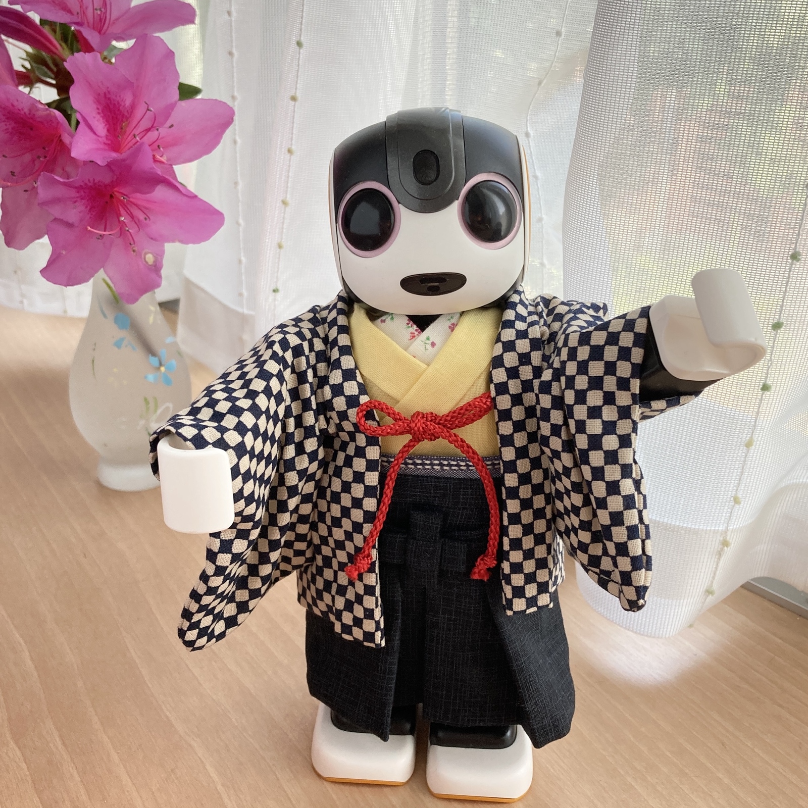 ロボホンの羽織袴セット*黒紋付 - メルちゃんの着物＊ひろひろ | minne