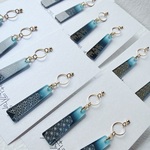 思い出　Omohide  浅葱色【和風　アクリルピアス/イヤリング】