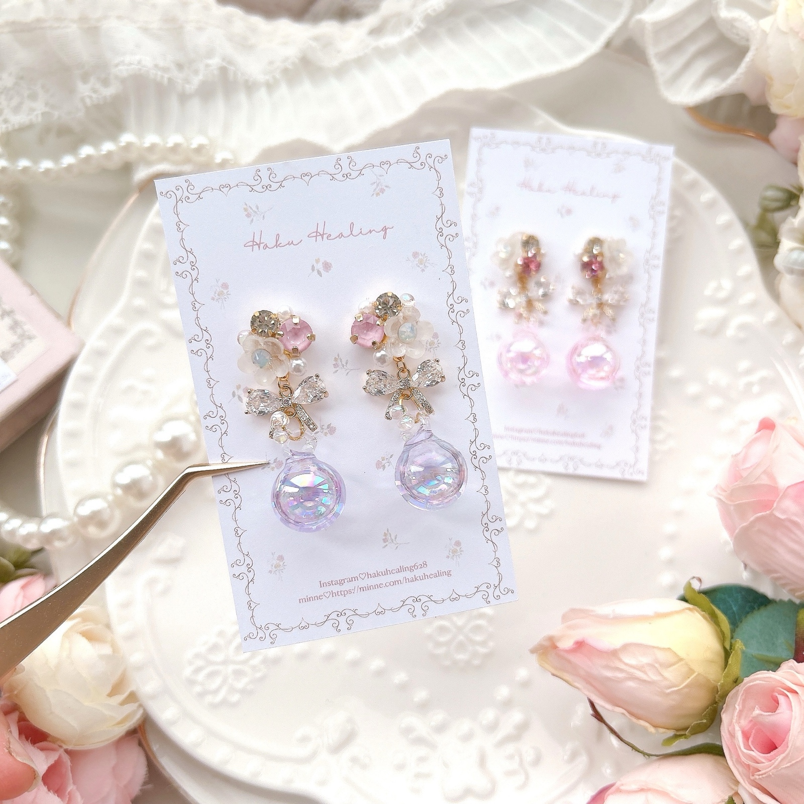 Butterfly🦋🩵 レジン ヘアクリップ ドライフラワー 浴衣 夏