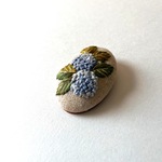【再販】植物図鑑 紫陽花　刺繍ブローチ 