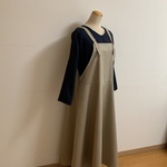 サロペットスカート　ロング丈