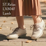 ☆新商品☆St.Relax コンフォートシューズプレーントゥ／シボソフトレザー／White／宮城興業製／柔らかい革