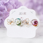 雨の日も楽しい 紫陽花アクセサリー |  花  あじさい ピアス イヤリング 小ぶり 小さい セット レジン 誕生日プレゼント 雨 アレルギー対応 夏 クリア うるうる